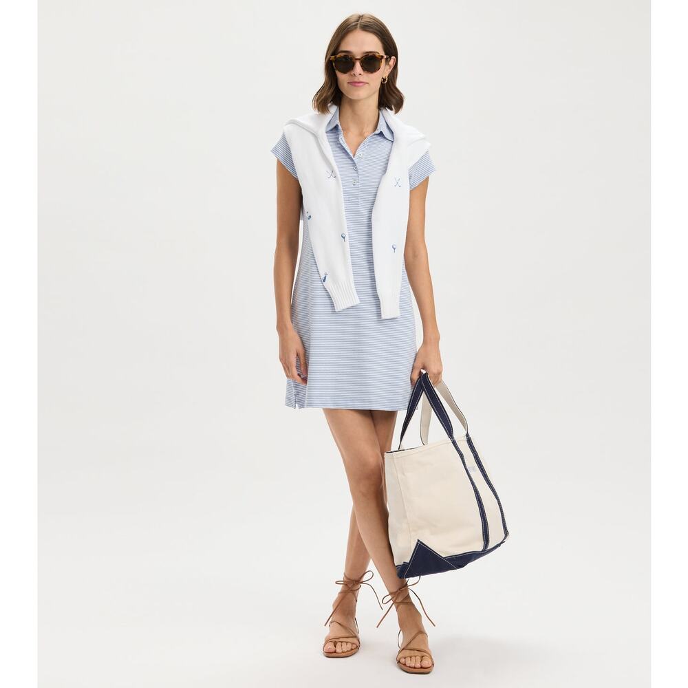 RNWK Renwick Sport NWT Stretch Cotton Striped Polo Dress, Size XS